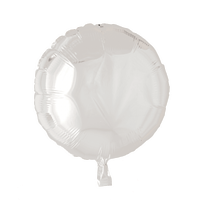 Folieballon  - rund 45 cm - hvid